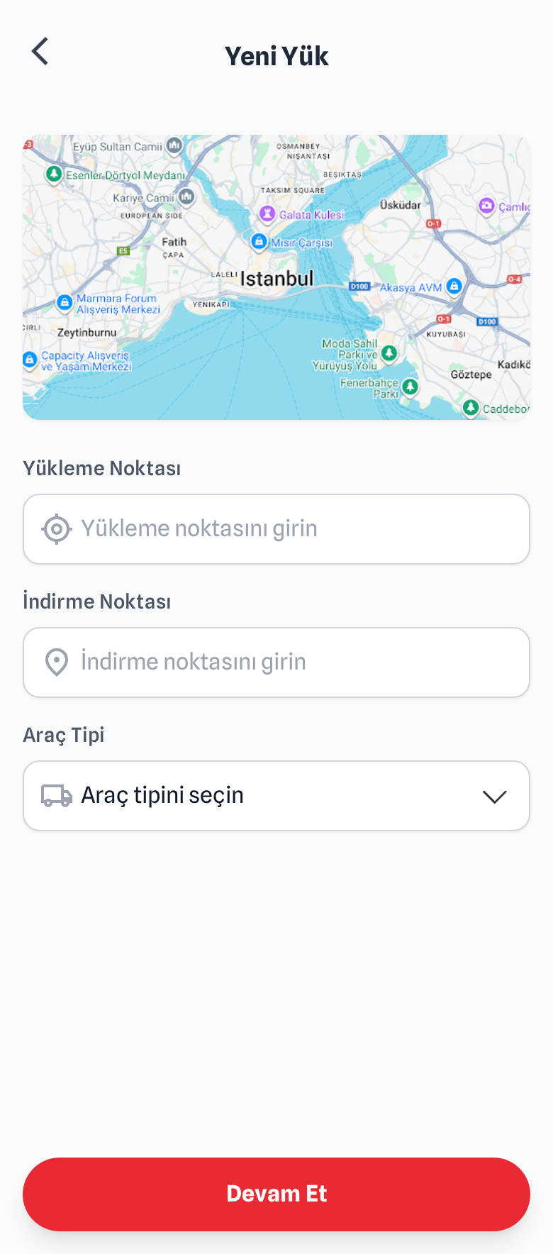 Hesap Türü Seçimi